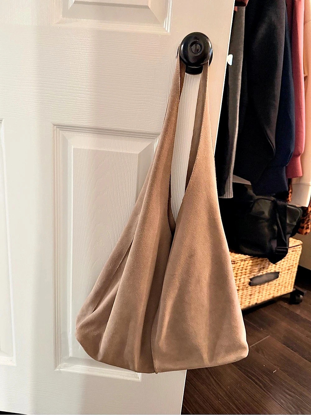 Taupe Hobo Shoulder Bag